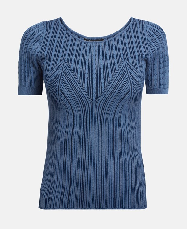 

Пуловер с короткими рукавами Guess, синий