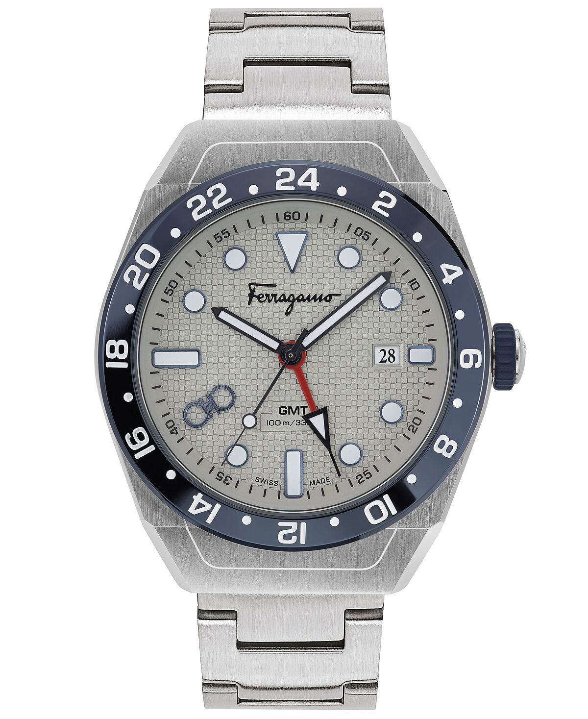 

Мужские швейцарские часы SLX GMT с браслетом из нержавеющей стали, 43 мм Salvatore Ferragamo