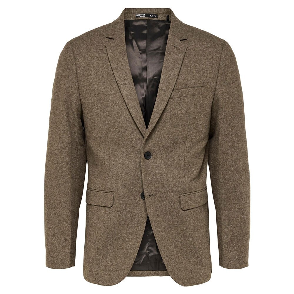 

Блейзер Selected Slim-Mark, коричневый