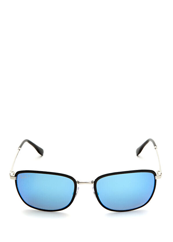 

Серебряные солнцезащитные очки Ray-Ban, черный