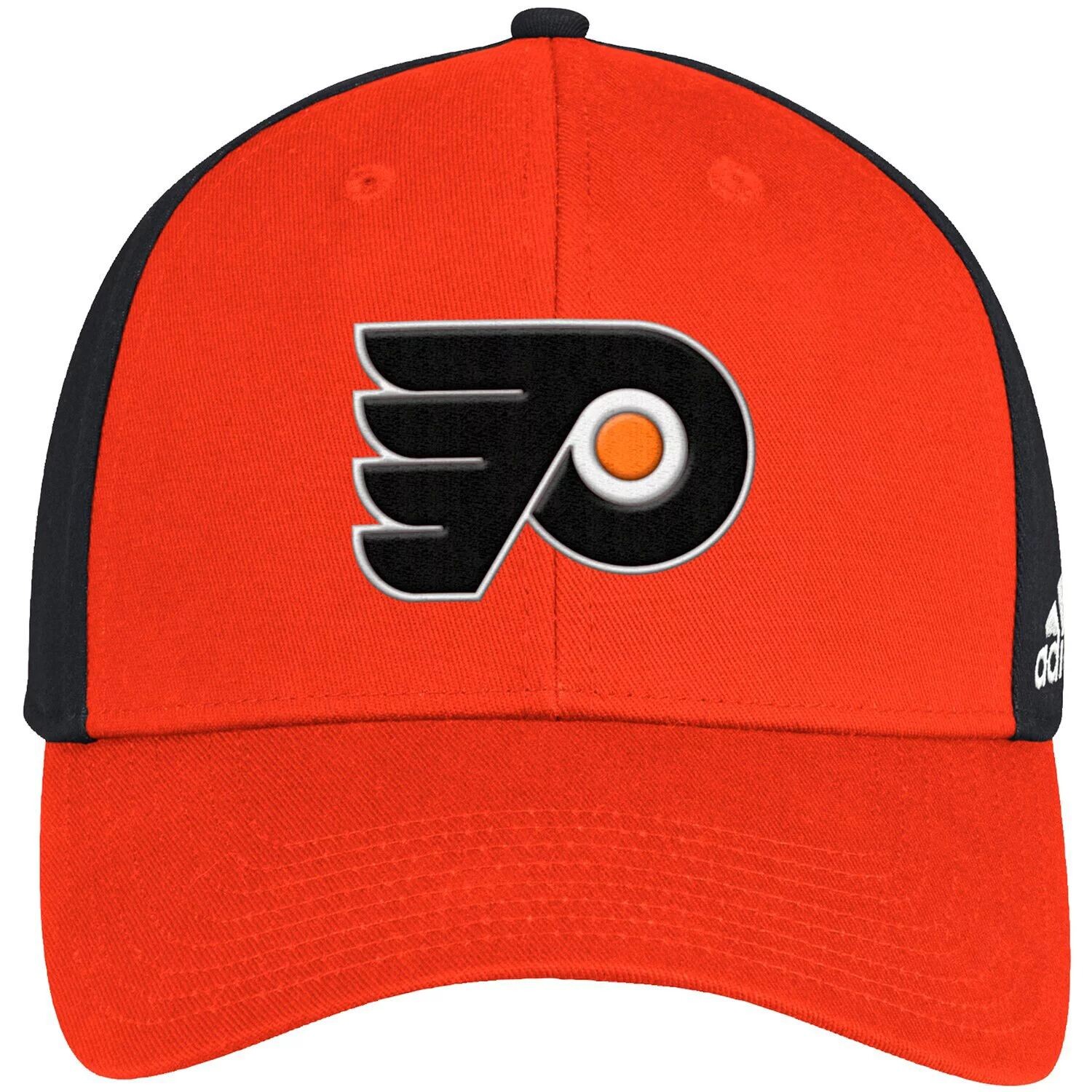 

Мужская регулируемая кепка adidas оранжево-черная Philadelphia Flyers Team