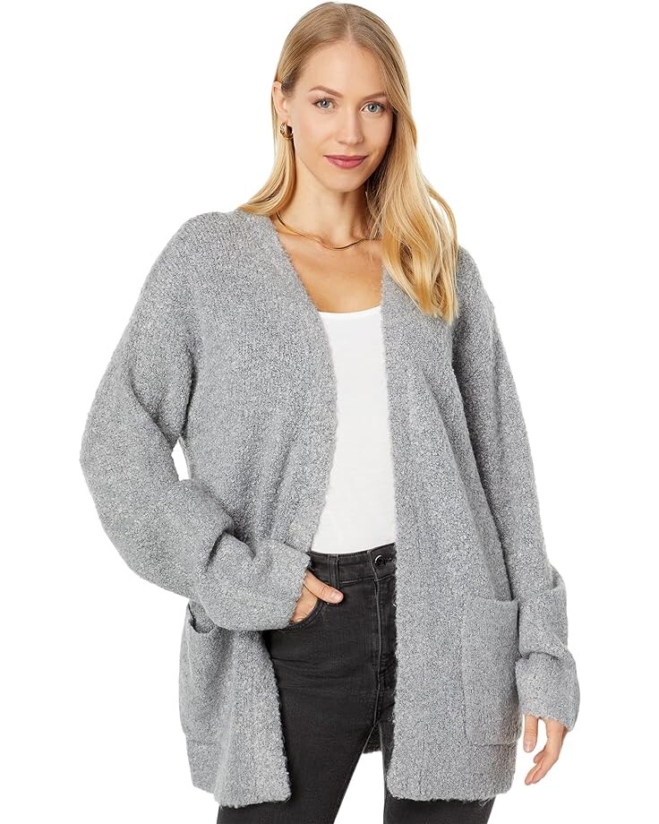 Свитер Three Dots Sherpa Cardigan, цвет Heather Charcoal