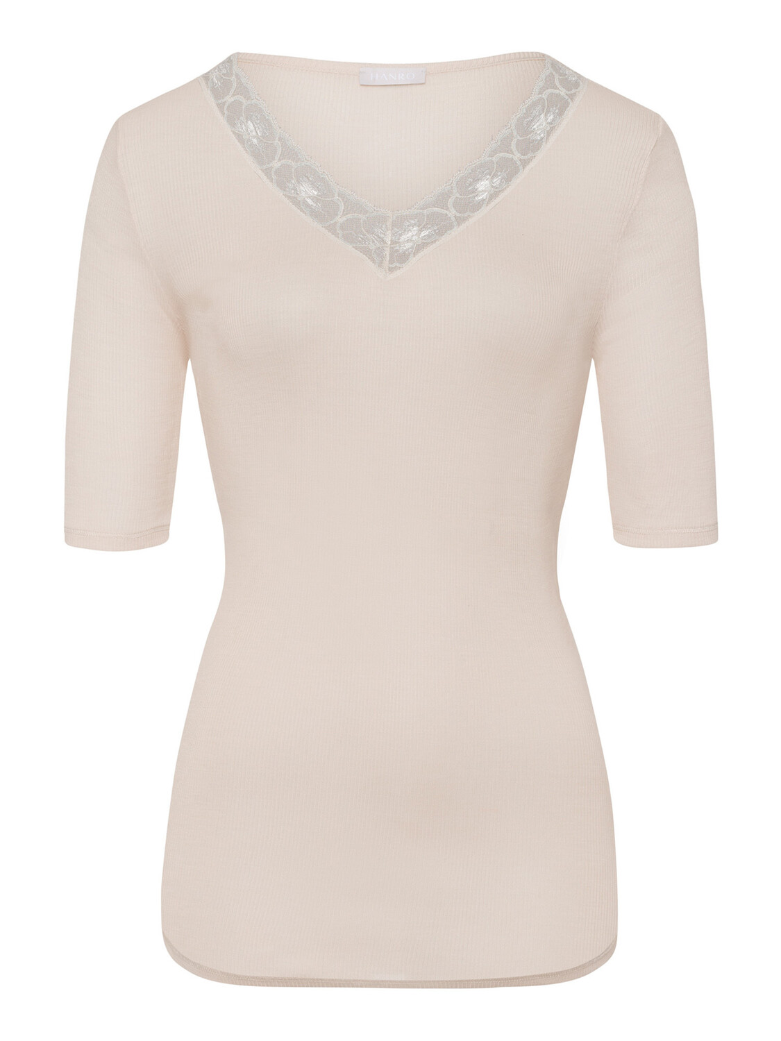 

Топ Hanro V Shirt Woolen Lace, цвет pumice
