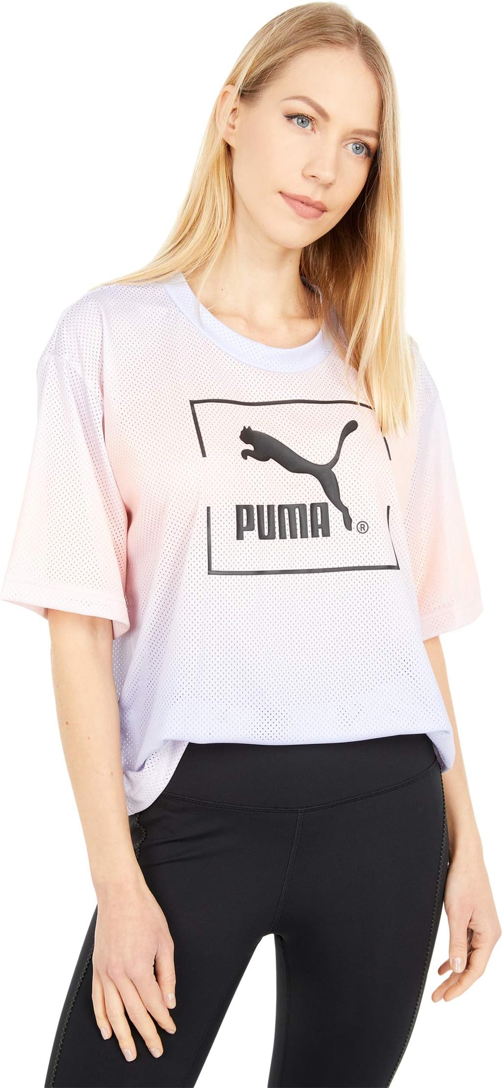 

Сетчатая футболка тай-дай PUMA, цвет Purple Heather