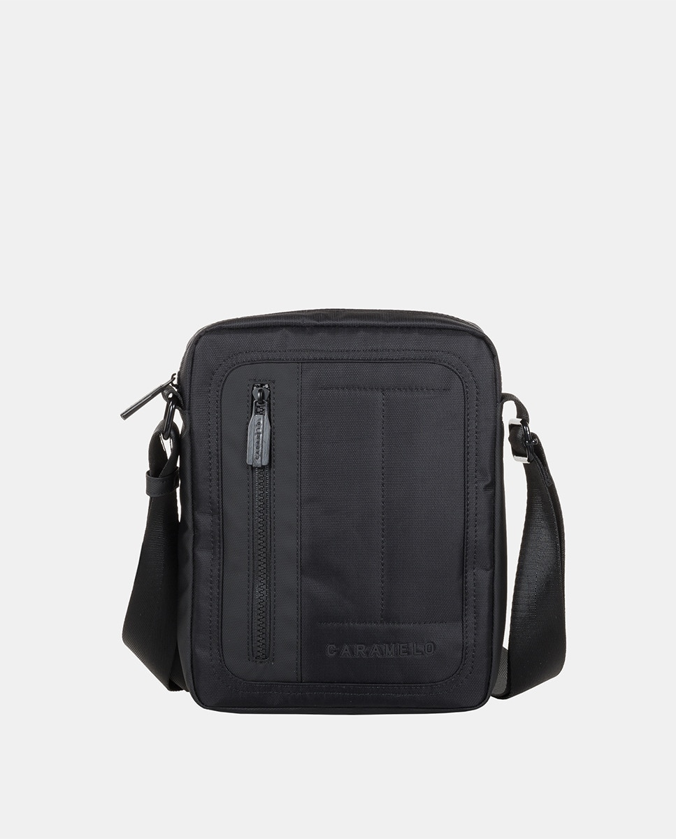 Средняя черная сумка через плечо Caramelo, черный сумка на плечо с наружным карманом lamborghini