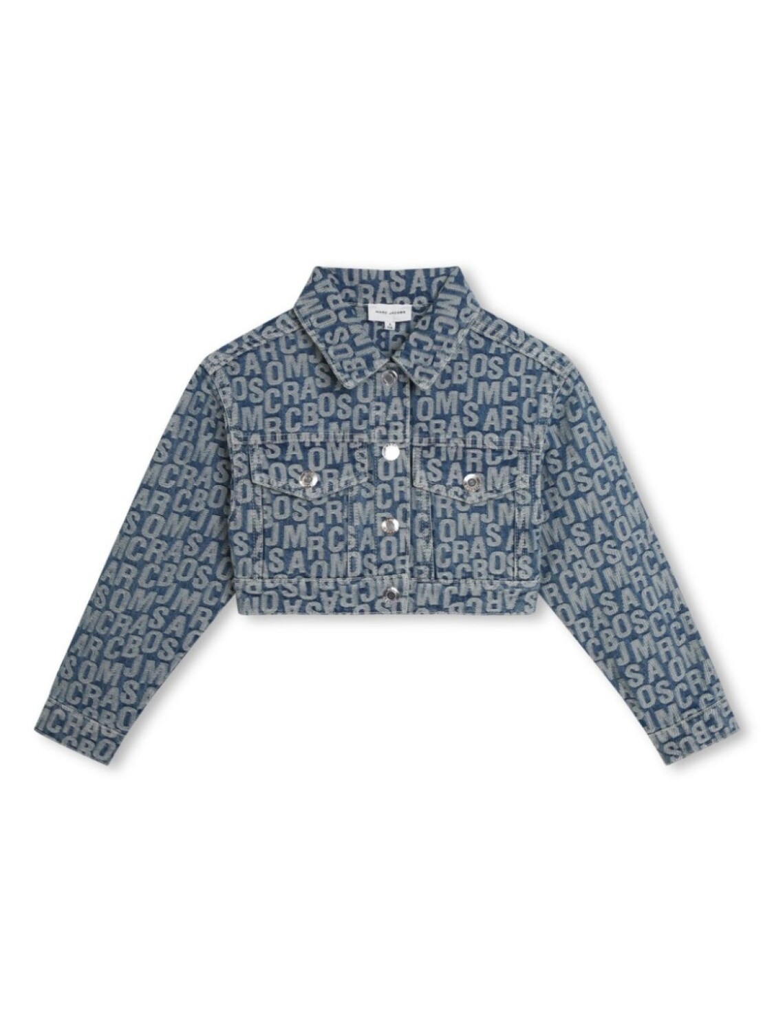 

Marc Jacobs Kids джинсовая куртка с логотипом, синий