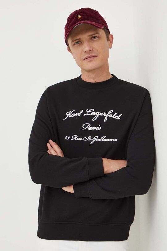

Толстовка Карла Лагерфельда Karl Lagerfeld, черный