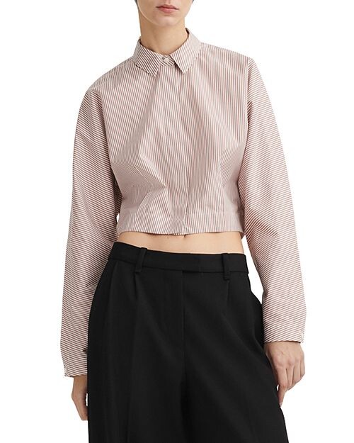 

Укороченная рубашка Morgan rag & bone, цвет Brown