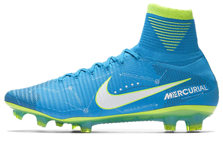 

Высокие футбольные бутсы Nike Mercurial Superfly NJR FG синий/зеленый