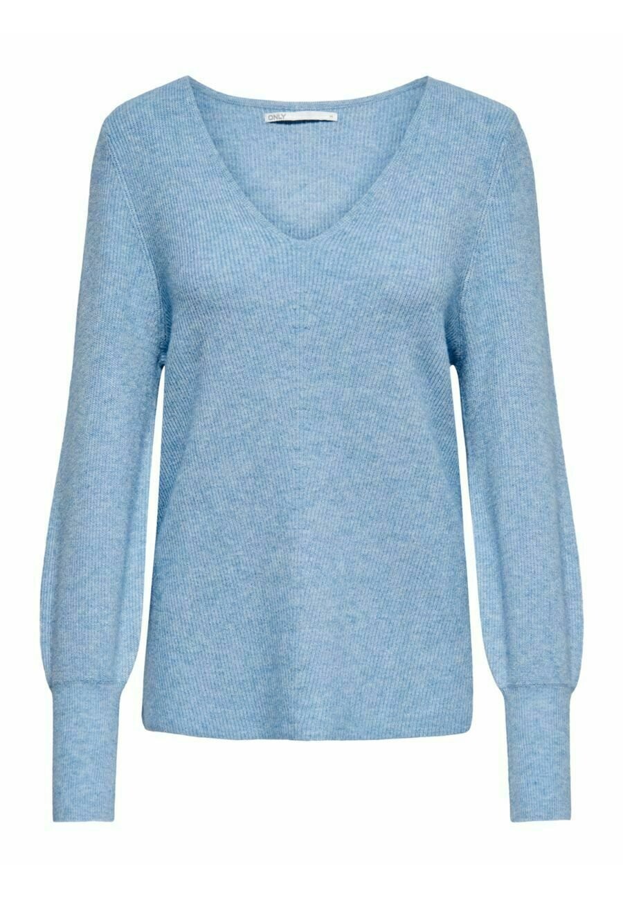 

Свитшот ONLY ONLATIA L/S V NECK CUFF NOOS, цвет sodalite blue