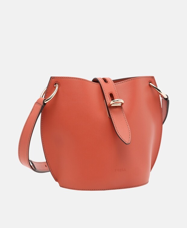 

Кожаная сумка через плечо Furla, коричневый