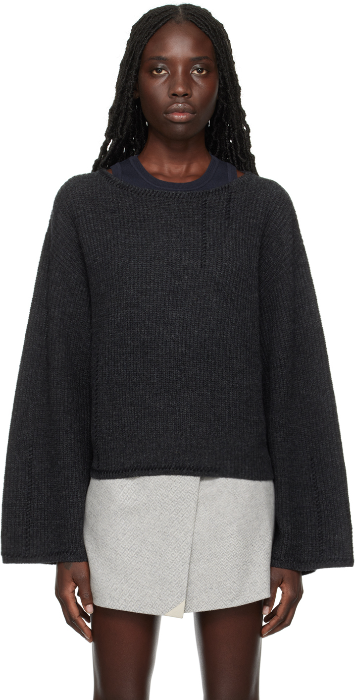 Серый свитер с канадской строчкой The Garment