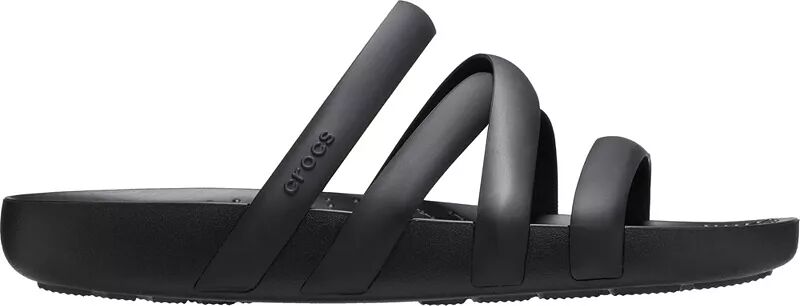 Женские сандалии Crocs с ремешками и блестками, черный