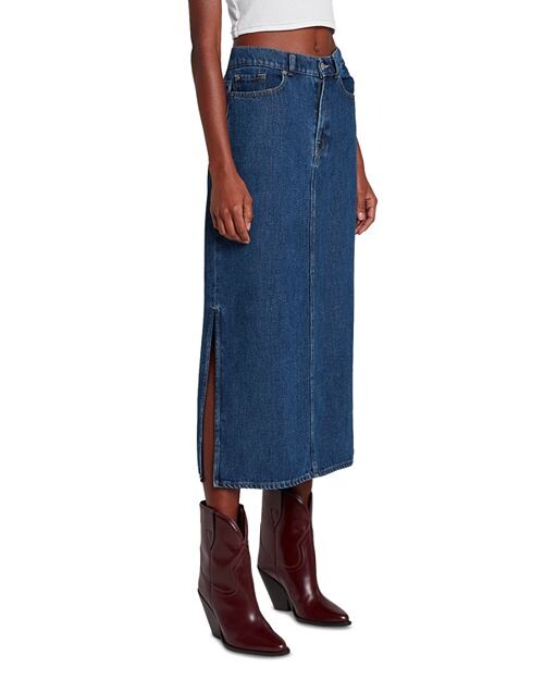 

Джинсовая юбка-макси 7 For All Mankind, цвет Blue