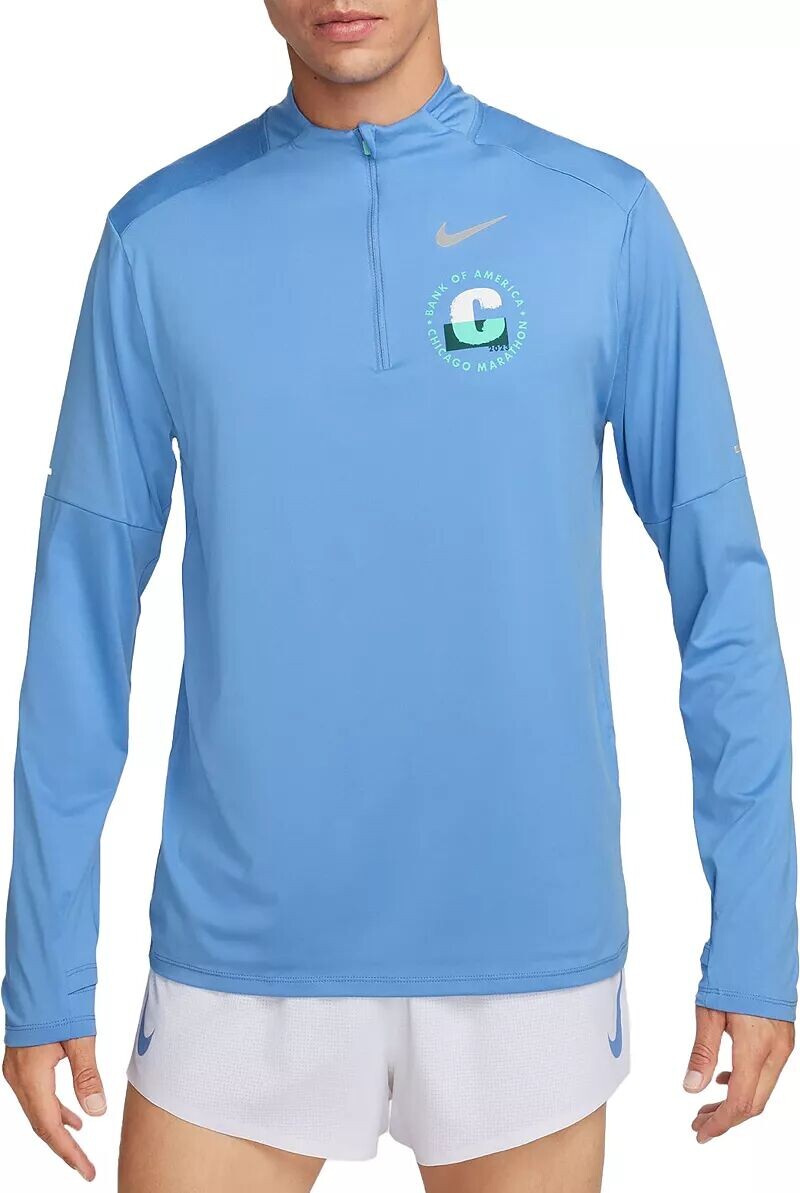 

Мужская беговая рубашка с длинным рукавом и молнией 1/2 Nike Dri-FIT Element Chicago Marathon