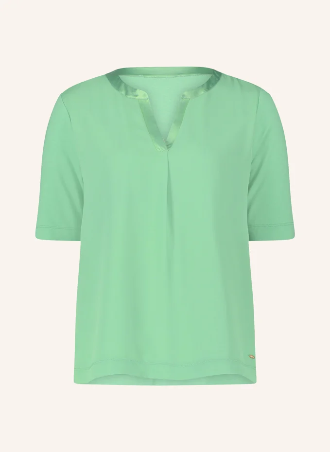 Блузка-рубашка из микса материалов Betty&Co, зеленый