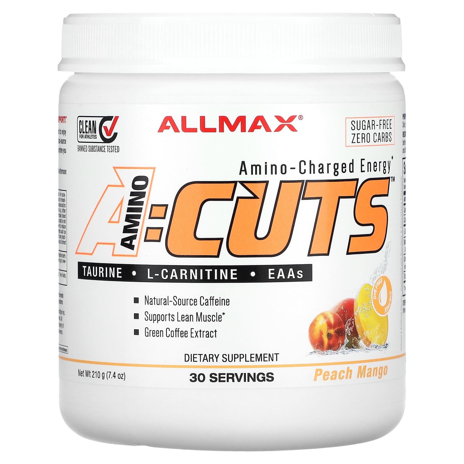 

AMINOCUTS, персик и манго, 210 г (7,4 унции), ALLMAX