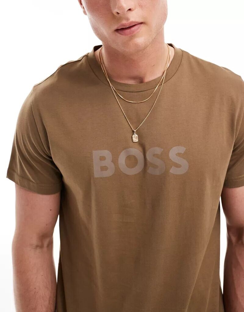 

BOSS – футболка открытого коричневого цвета