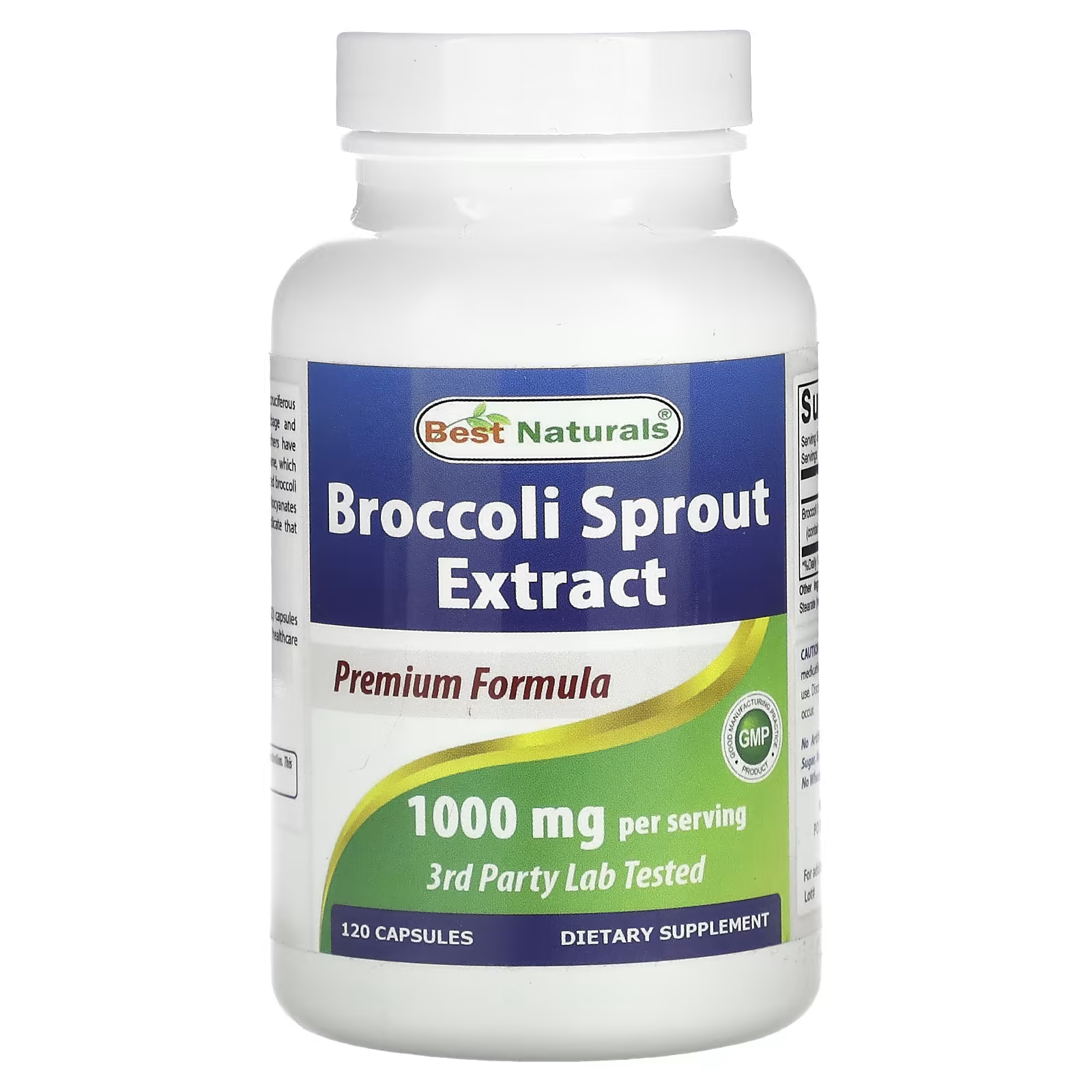 Экстракт ростков брокколи Best Naturals 1000 мг, 120 капсул (500 мг на капсулу)