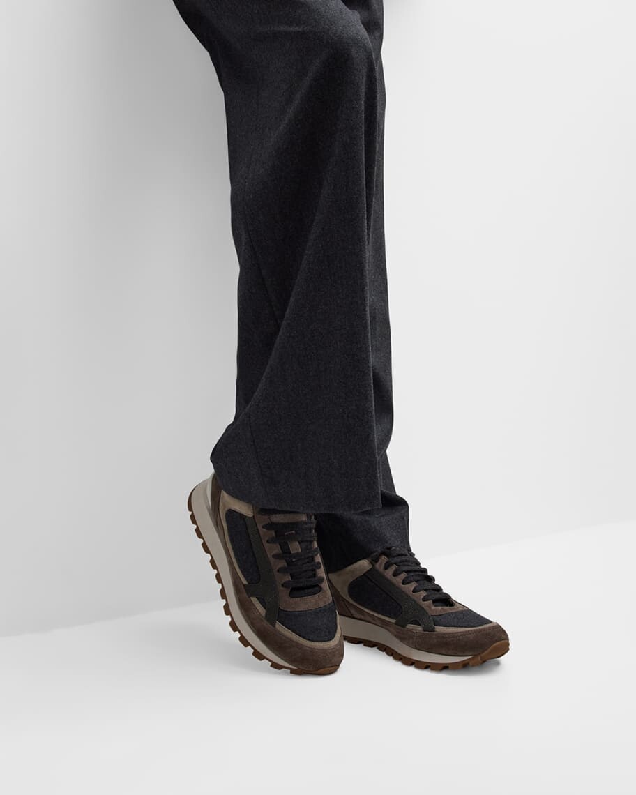 

Кроссовки Monili Runner из смешанной техники Brunello Cucinelli