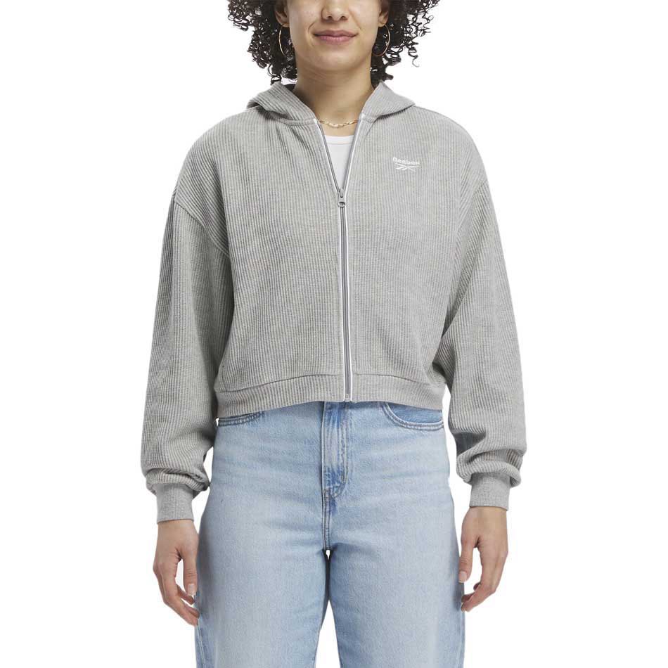 

Толстовка Reebok 100037117 Full Zip, серый