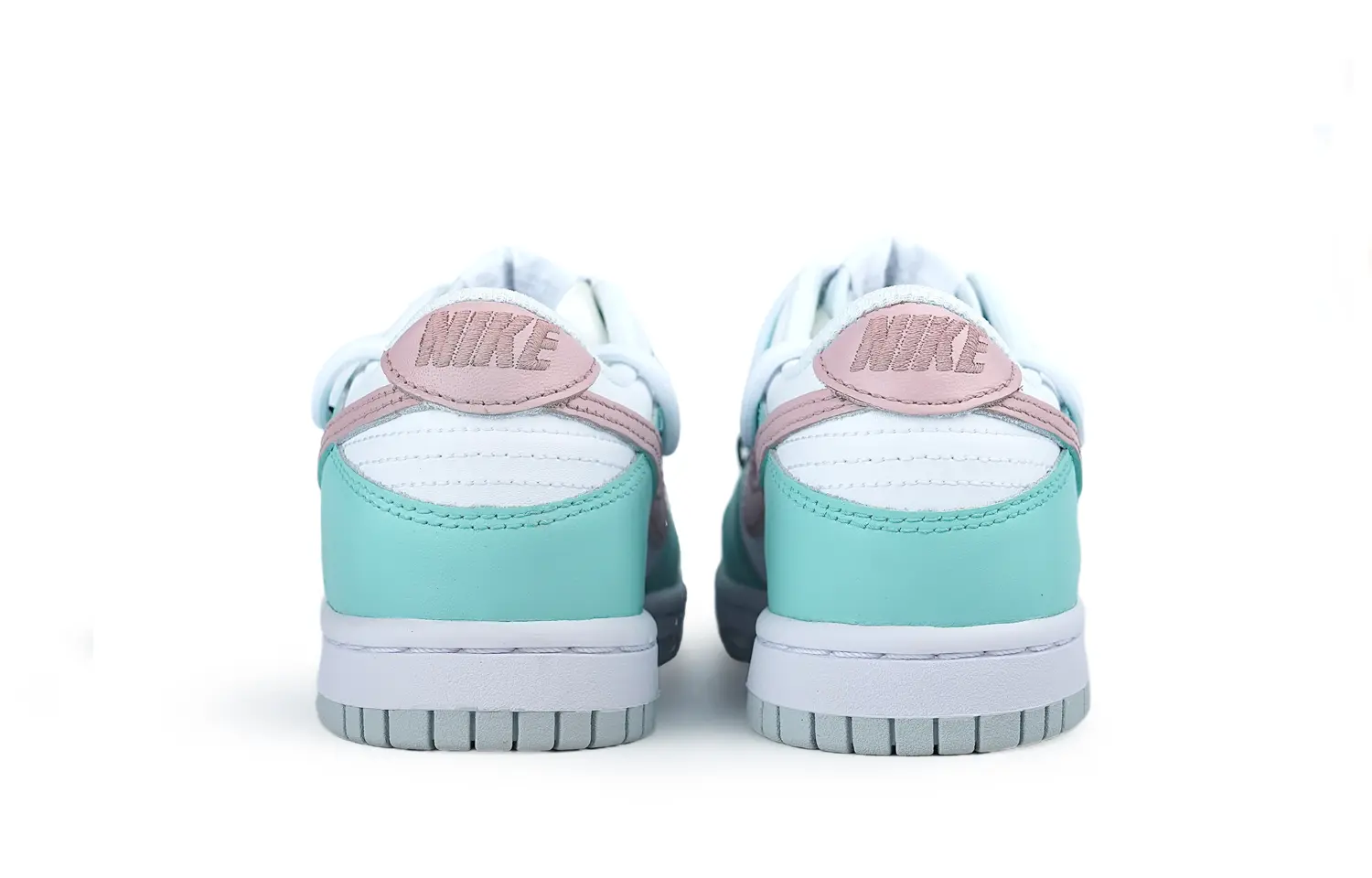 

Кроссовки для скейтбординга Dunk женские с низким верхом зеленые/розовые Nike