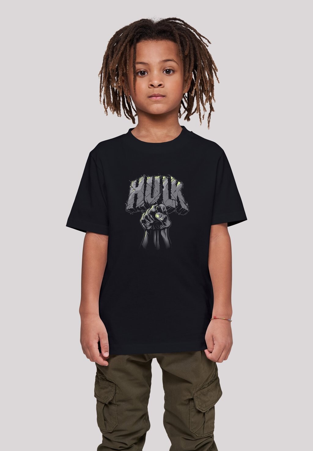 

футболка с принтом T-Shirt 'Marvel Hulk Punch Logo' F4NT4STIC, черный