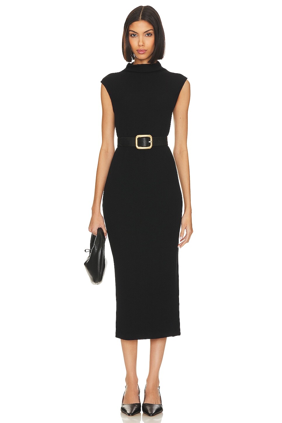 

Платье Enza Costa Sleeveless Knit Turtleneck, черный