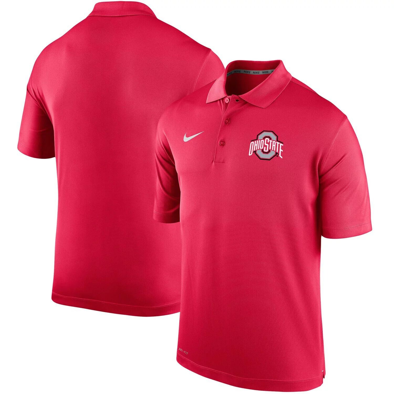 

Мужская рубашка-поло с логотипом Scarlet Ohio State Buckeyes Big & Tall Primary Varsity Performance Nike
