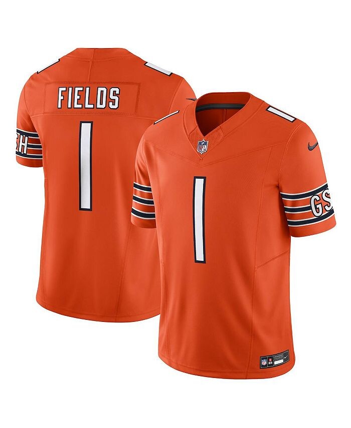 

Мужское джерси Justin Fields Orange Chicago Bears Vapor FUSE Limited Nike, оранжевый