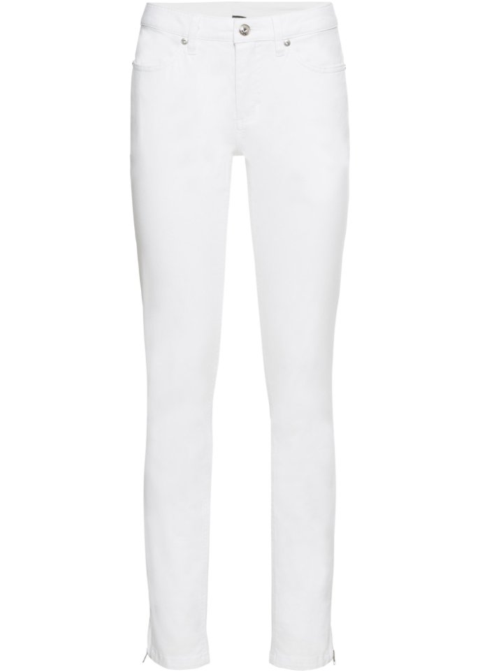 Миниатюрные джинсы стрейч Bodyflirt, белый джинсы bianca стрейч размер 38 розовый