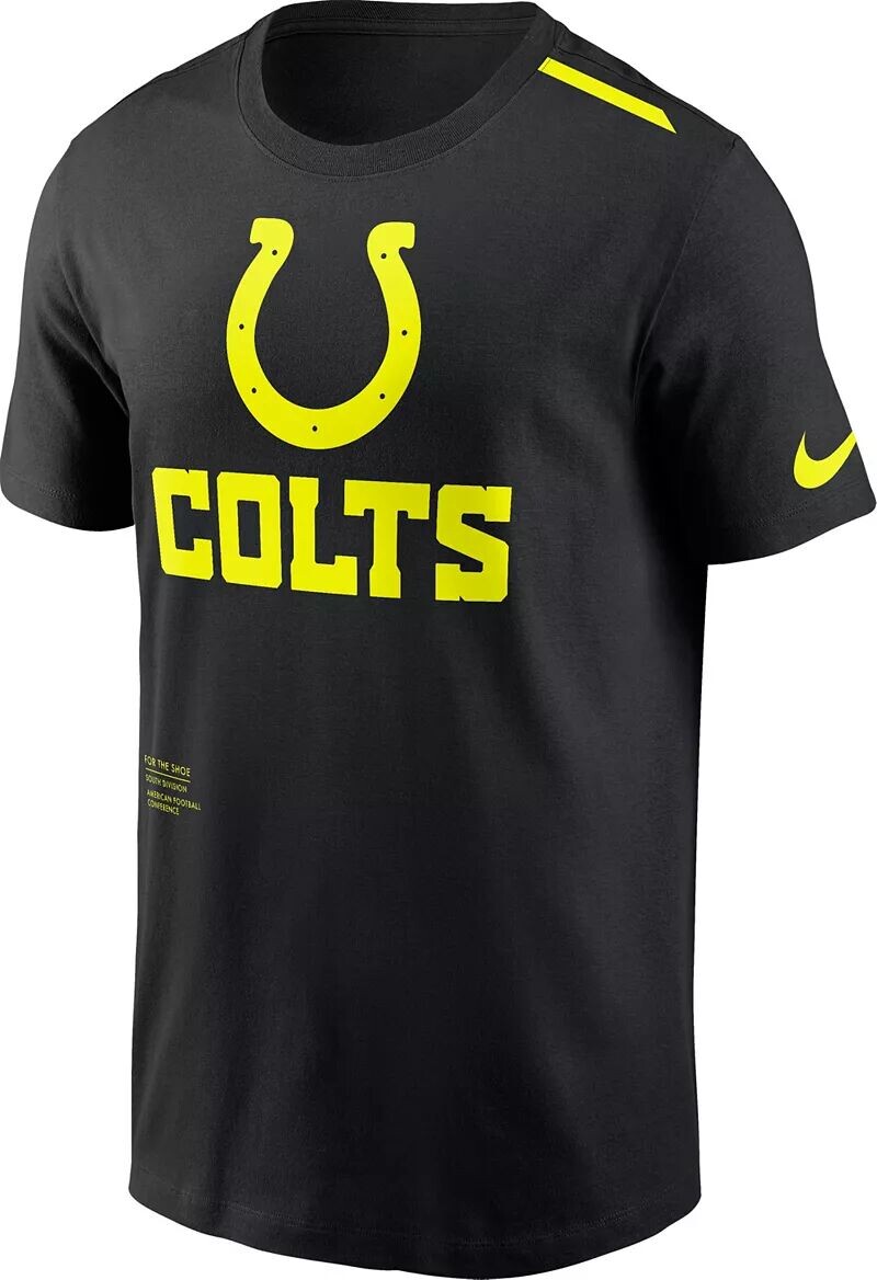 

Мужская черная футболка Nike Indianapolis Colts 2023 Volt