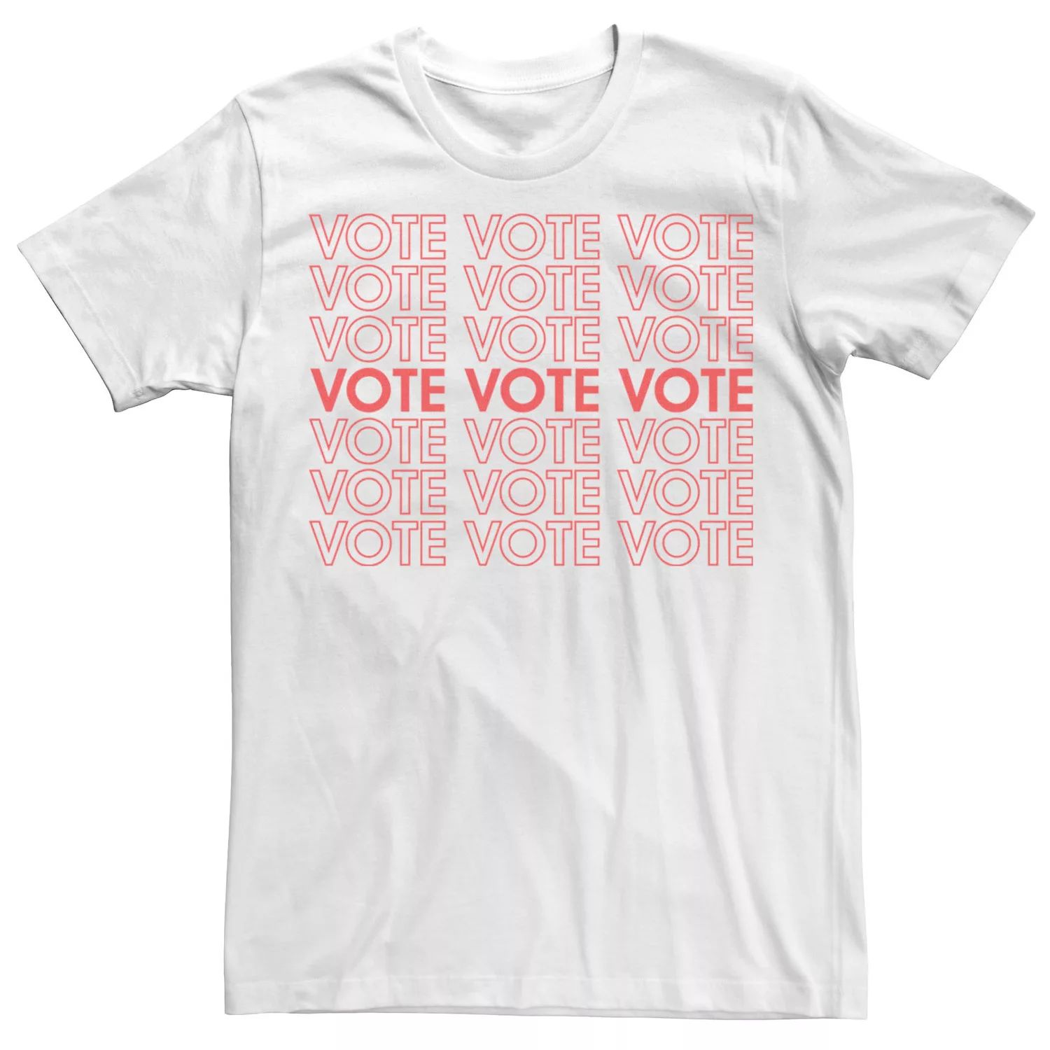 Мужская футболка Vote Vote Vote Text Stack Licensed Character