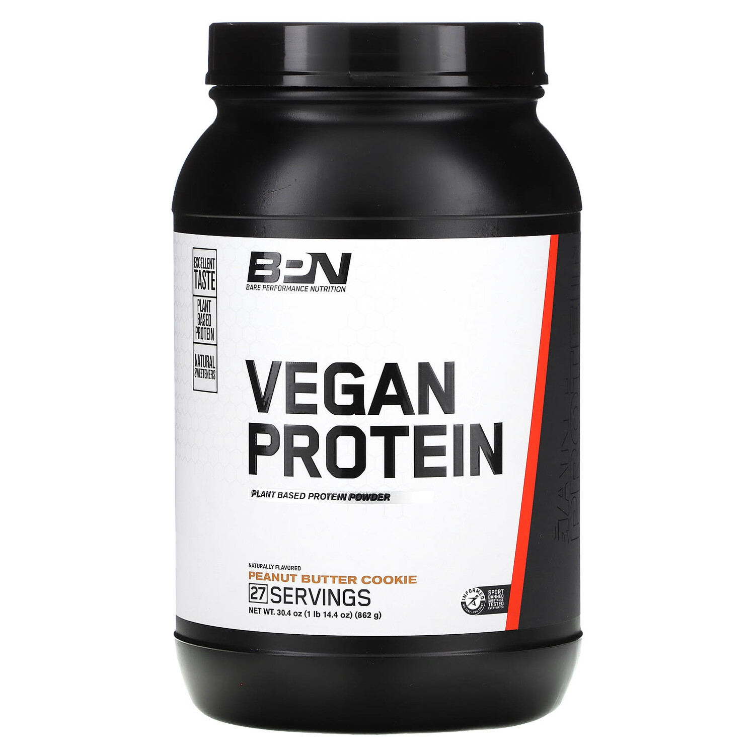 

Vegan Protein, печенье с арахисовой пастой, 862 г (1 фунт), Bare Performance Nutrition