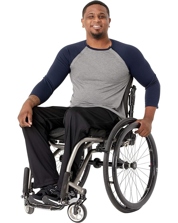

Футболка Abilitee Adaptive Wear Adaptive Shoulder Snap Baseball Tee, темно-синий