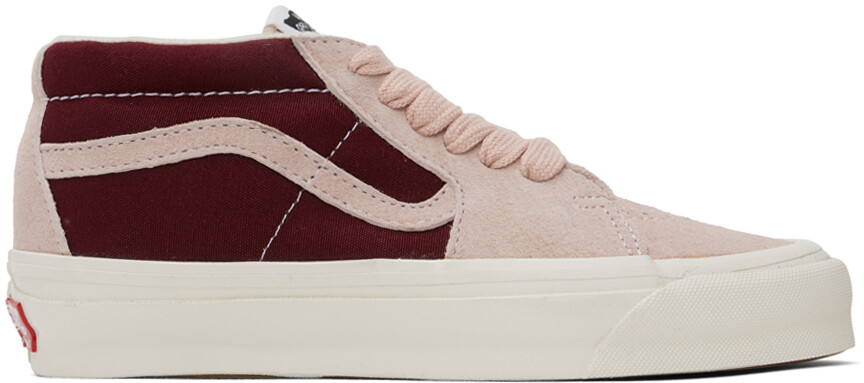 

Розово-бордовые кроссовки Vault OG SK8-Mid LX Vans