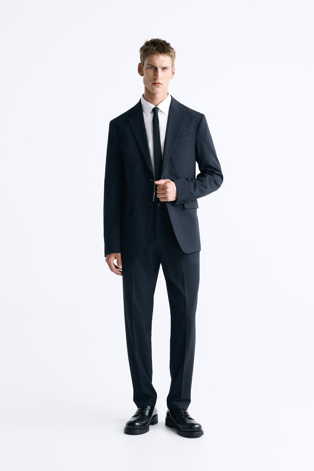 

Костюмный пиджак в клетку ZARA, синий