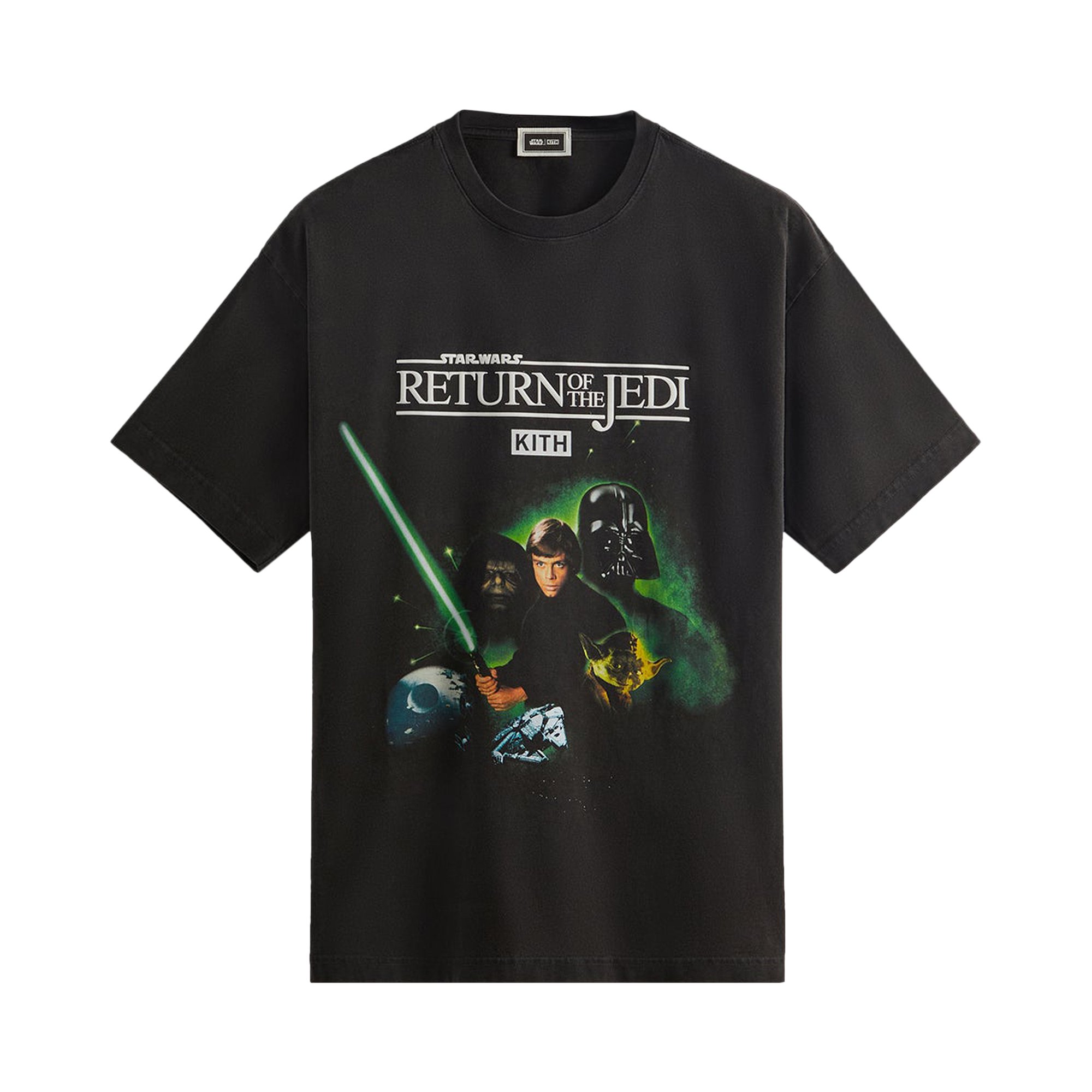 Винтажная футболка с плакатом Kith x Star Wars Luke, Черная