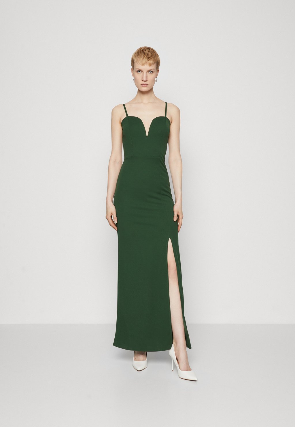 

Платье из джерси Persia V Neck Maxi WAL G, цвет bottle green