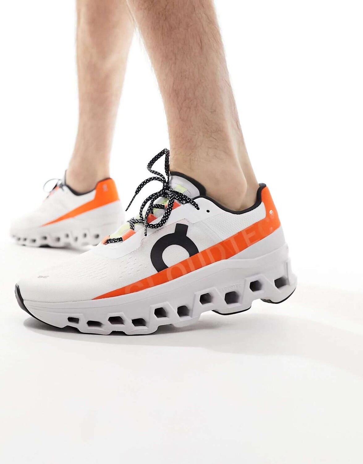 

Белые кроссовки для бега ON Cloudmonster On Running, Белый
