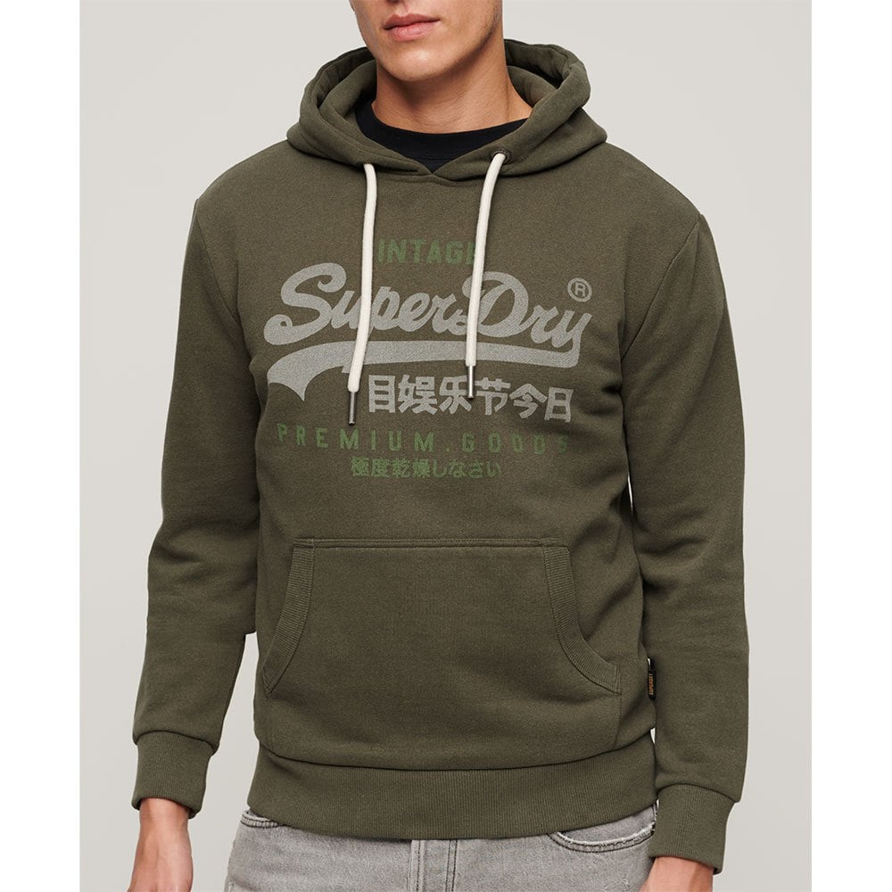 

Худи Superdry Classic Vl Heritage, зеленый