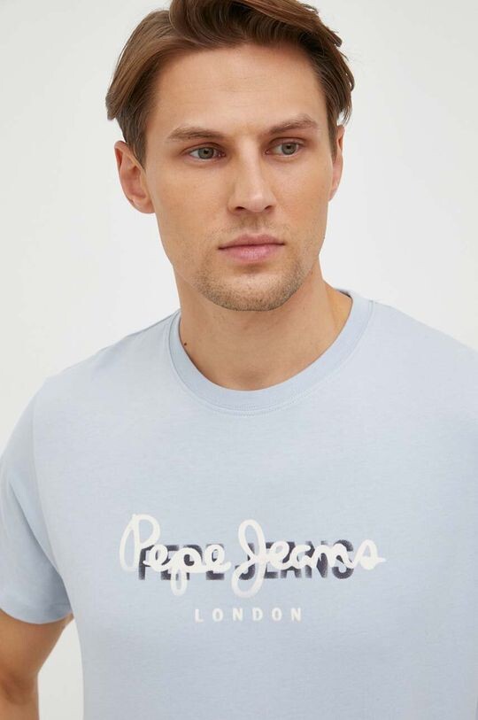 

Футболка Keegan из хлопка Pepe Jeans, синий