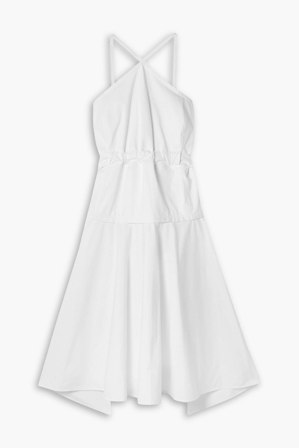 цена Многоярусное платье миди из хлопкового поплина PROENZA SCHOULER, белый