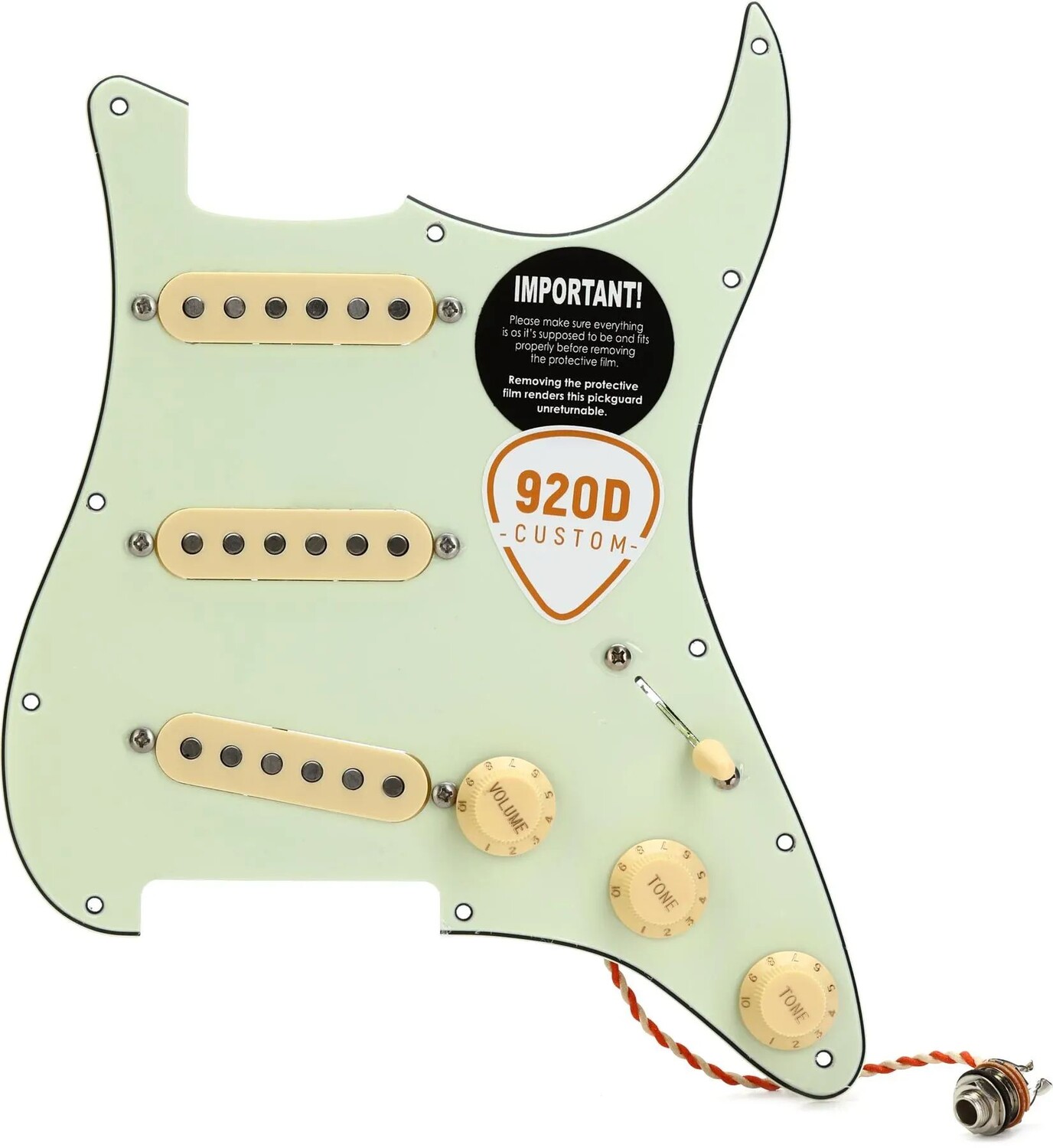 

Накладка Stratocaster 920D Custom Texas Vintage Loaded — мятно-зеленая