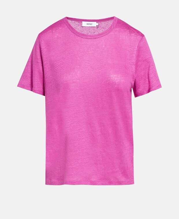 

Льняная трикотажная рубашка Notshy Cashmere, розовый