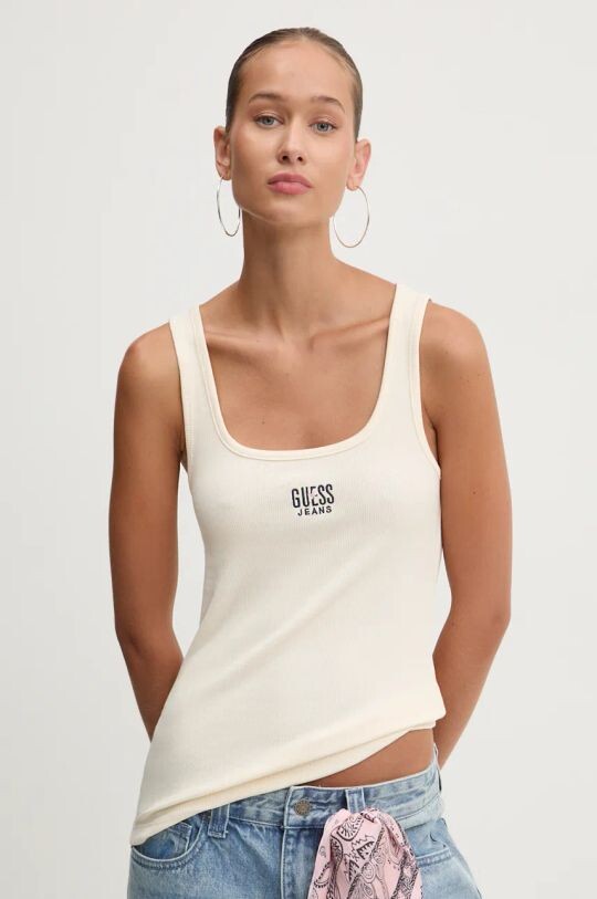 

Топ Guess Jeans, бежевый