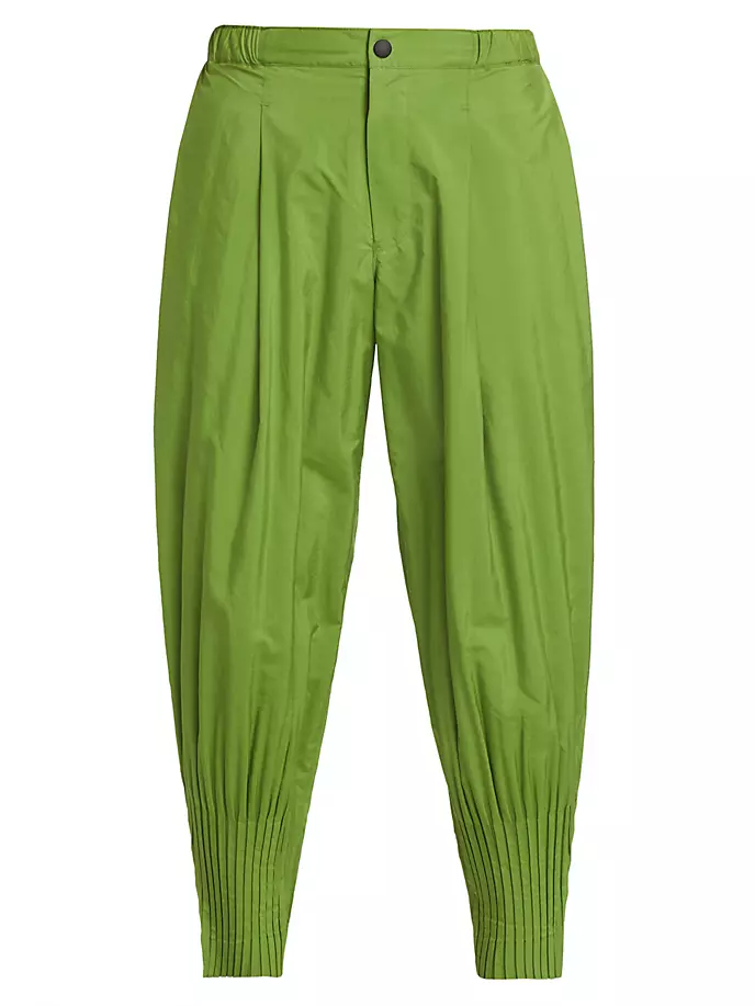 

Брюки со складками и каскадом Homme Plissé Issey Miyake, зеленый