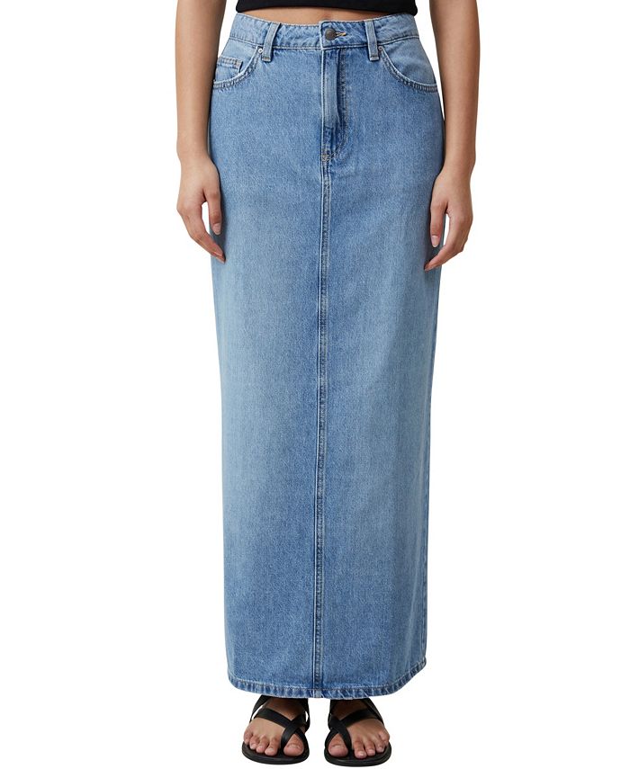цена Женская джинсовая макси-юбка Blake COTTON ON, цвет Breeze Blue