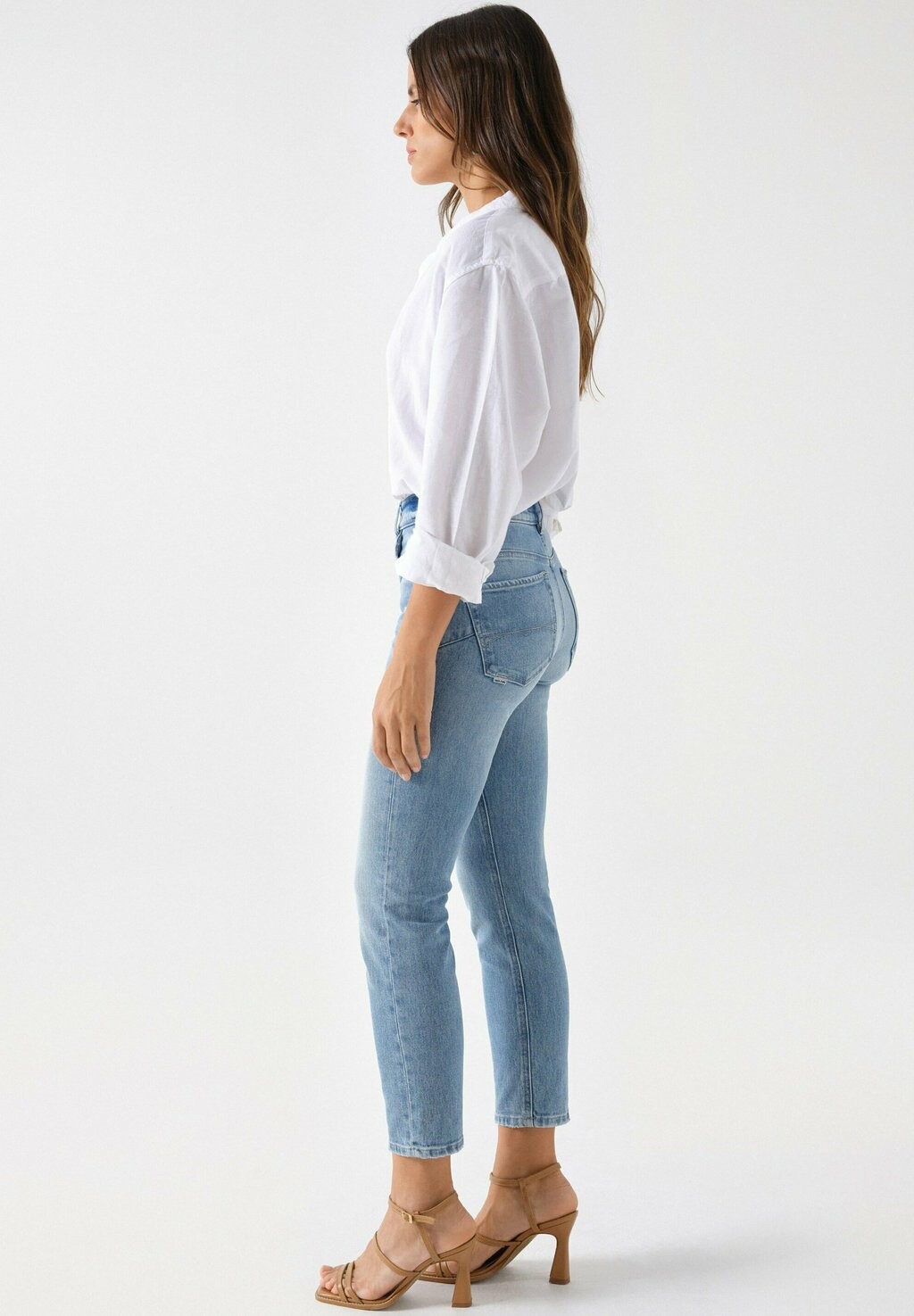 

Джинсы узкого кроя CROPPED Salsa Jeans, синий