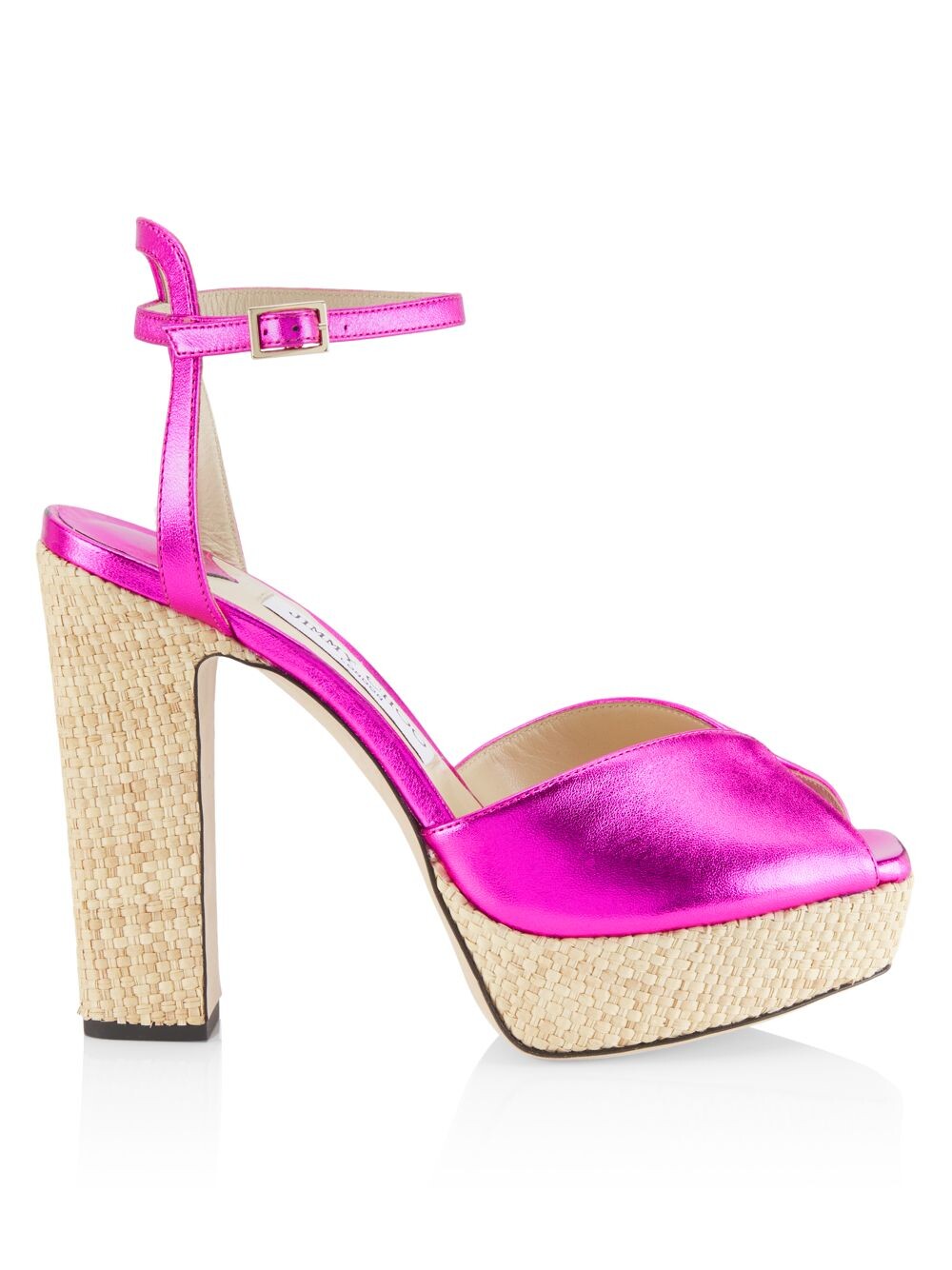 

Кожаные сандалии на платформе Sacaria 120MM Jimmy Choo, фуксия
